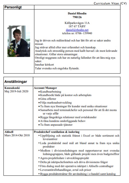 CV